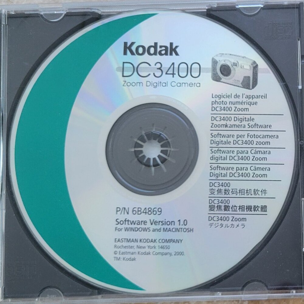 Vintage - Kodak DC3400 Zoom Digital Camera Software CD, 2000